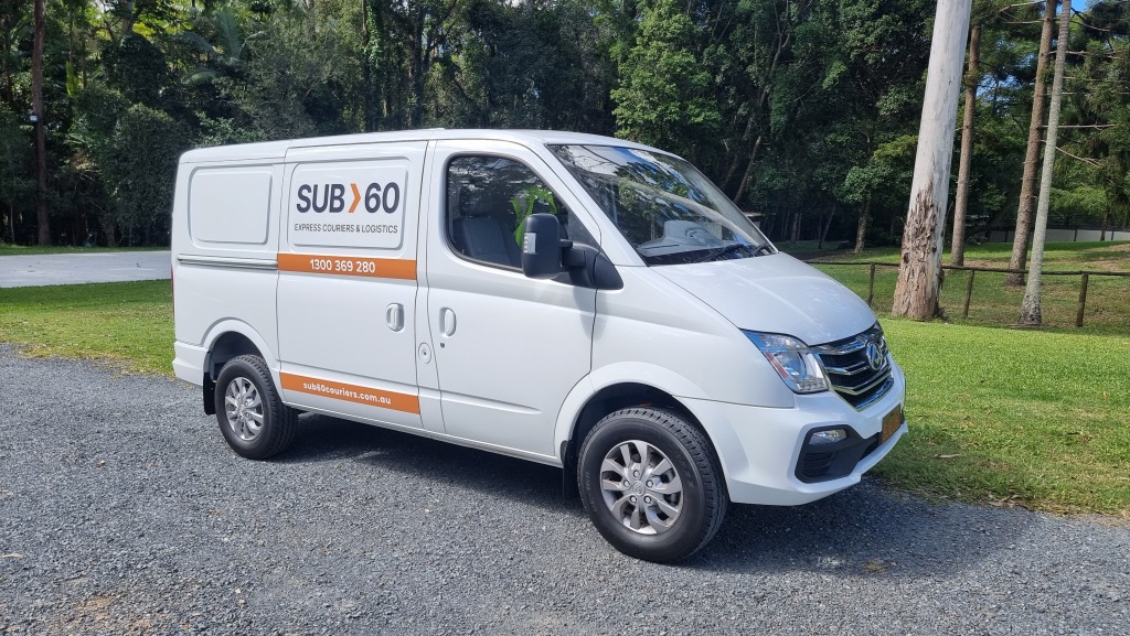 Sub60 Delivery Van on gravel road